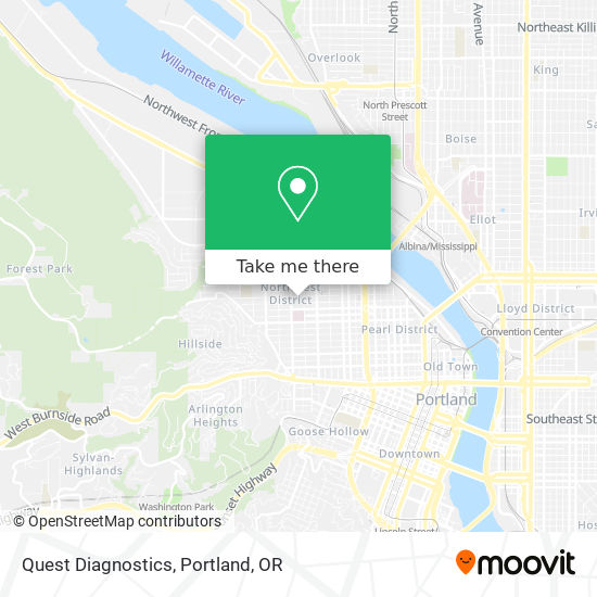 Quest Diagnostics map