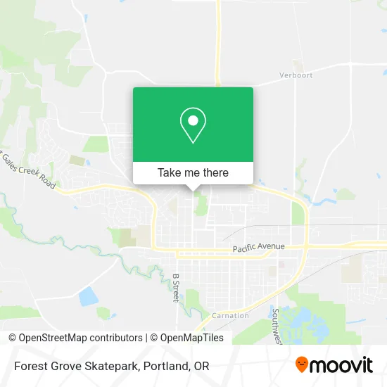 Mapa de Forest Grove Skatepark