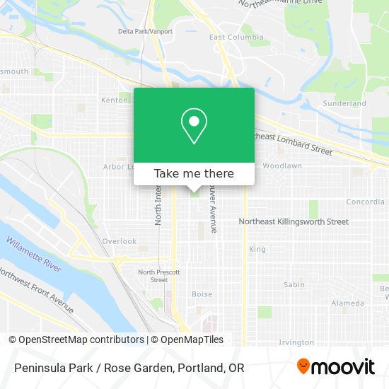 Peninsula Park / Rose Garden map