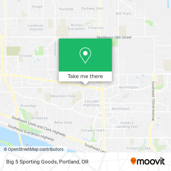 Mapa de Big 5 Sporting Goods