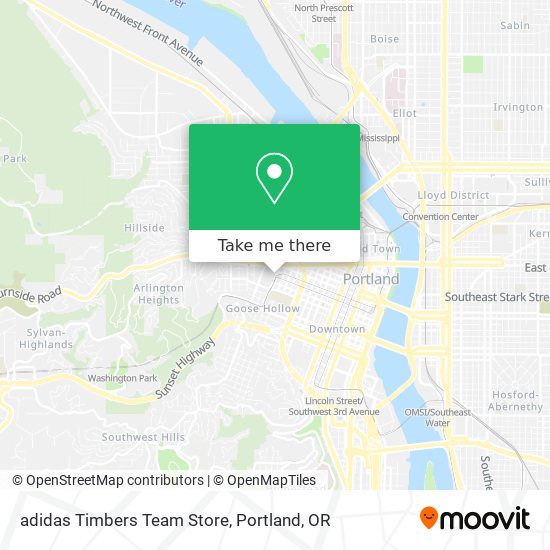 adidas Timbers Team Store map