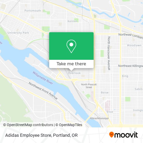 Mapa de Adidas Employee Store