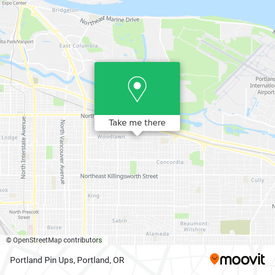 Mapa de Portland Pin Ups
