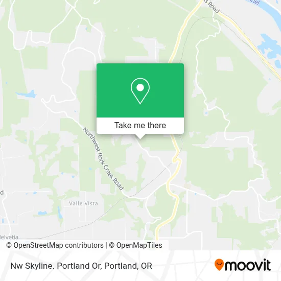 Nw Skyline. Portland Or map