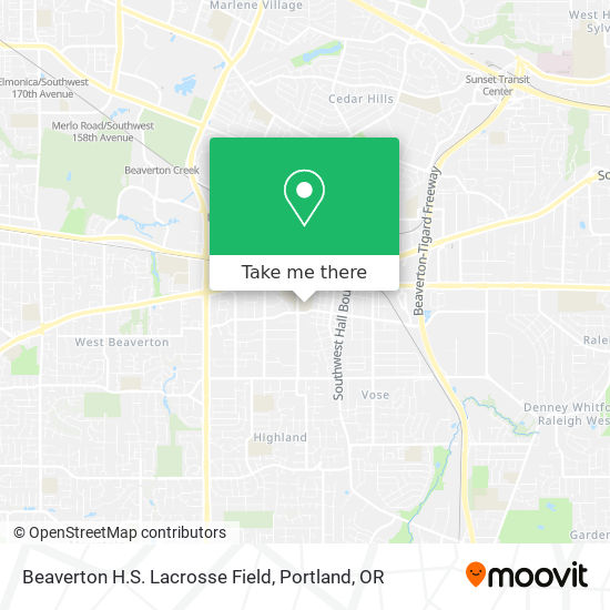 Mapa de Beaverton H.S. Lacrosse Field