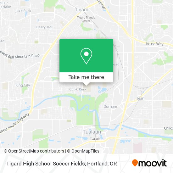 Tigard High School Soccer Fields map