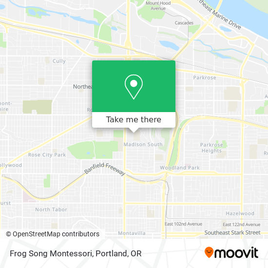 Mapa de Frog Song Montessori