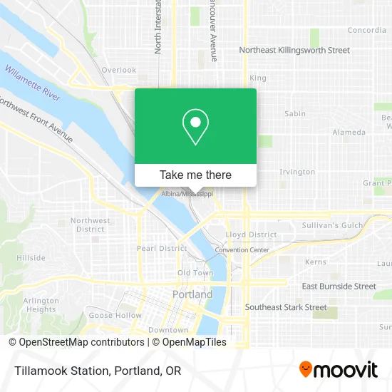 Mapa de Tillamook Station