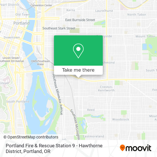 Portland Fire & Rescue Station 9 - Hawthorne District map