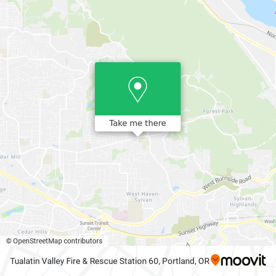 Mapa de Tualatin Valley Fire & Rescue Station 60
