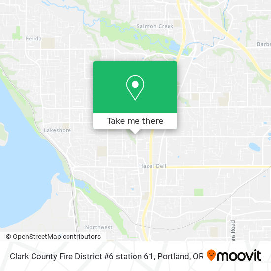 Mapa de Clark County Fire District #6 station 61