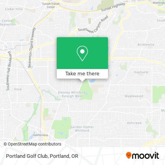 Portland Golf Club map