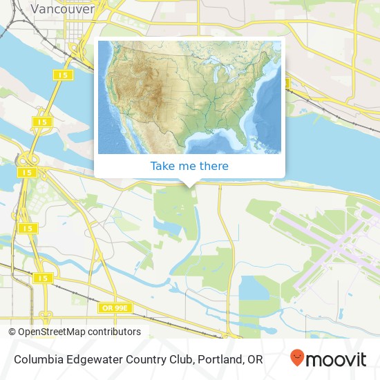 Columbia Edgewater  Country Club map
