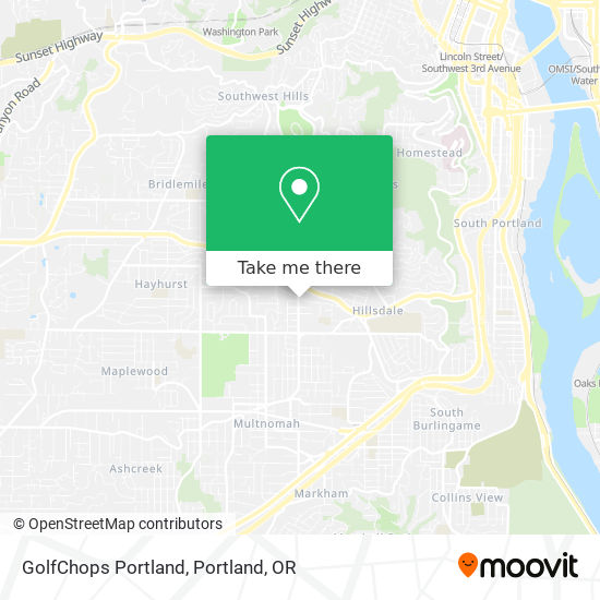 Mapa de GolfChops Portland