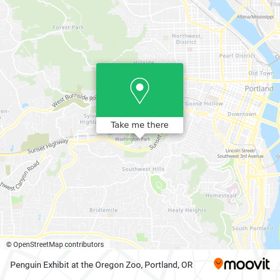 Penguin Exhibit at the Oregon Zoo map