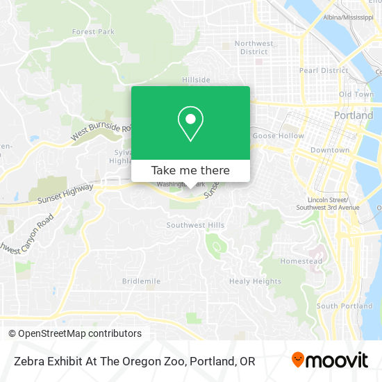 Mapa de Zebra Exhibit At The Oregon Zoo