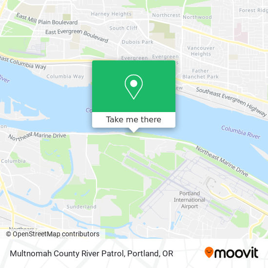 Multnomah County River Patrol map