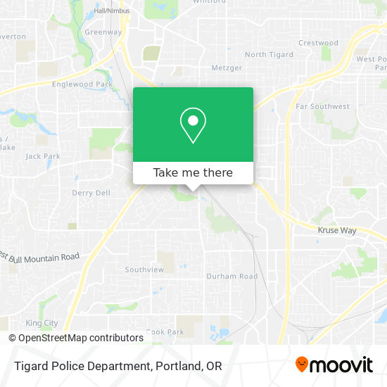 Tigard Police Department map