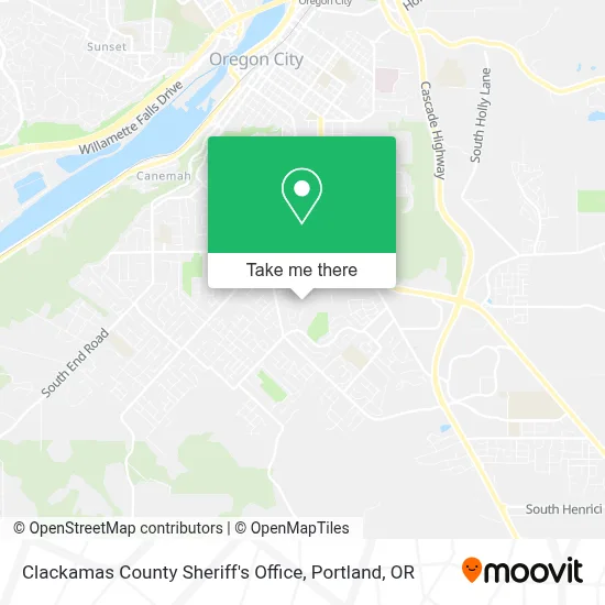 Clackamas County Sheriff's Office map