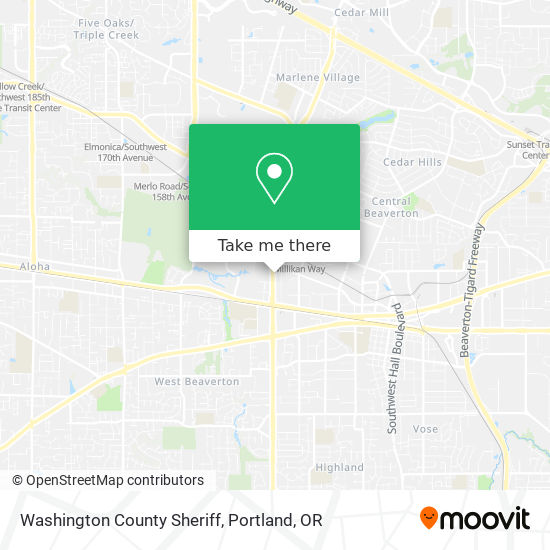 Washington County Sheriff map