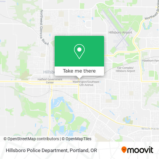Hillsboro Police Department map