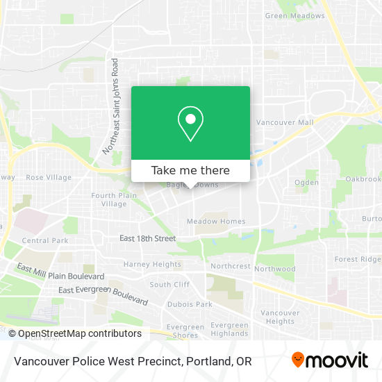 Mapa de Vancouver Police West Precinct