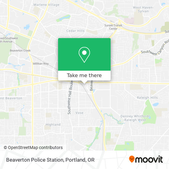 Mapa de Beaverton Police Station