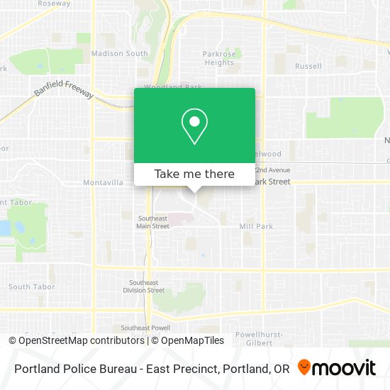 Mapa de Portland Police Bureau - East Precinct