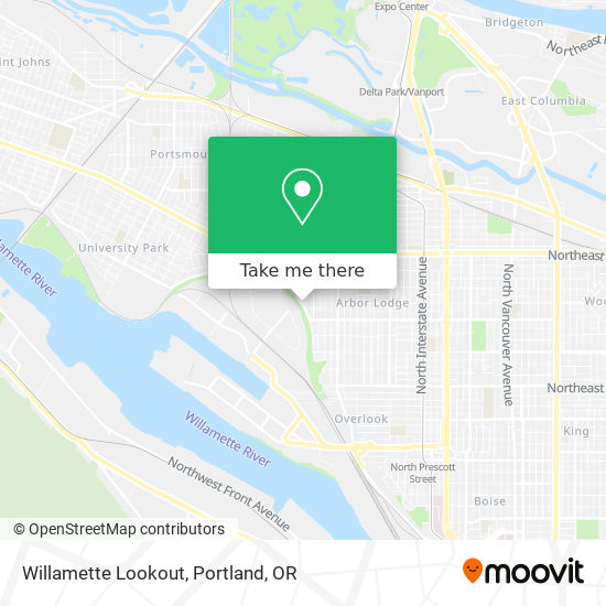 Willamette Lookout map