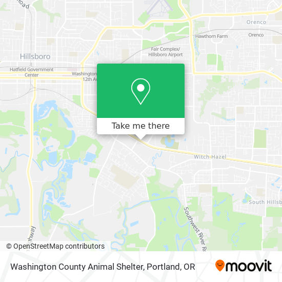 Mapa de Washington County Animal Shelter