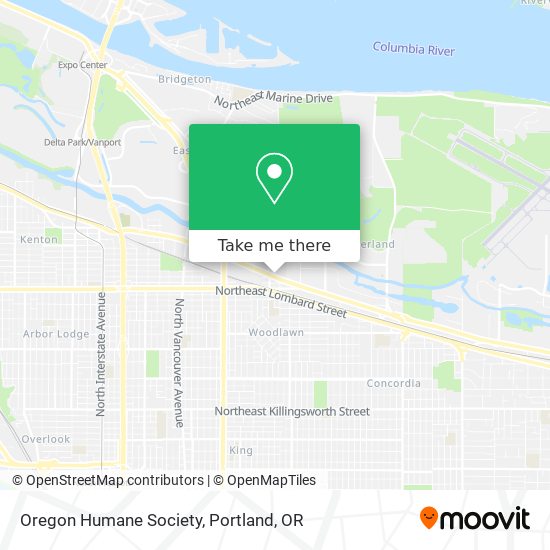 Mapa de Oregon Humane Society