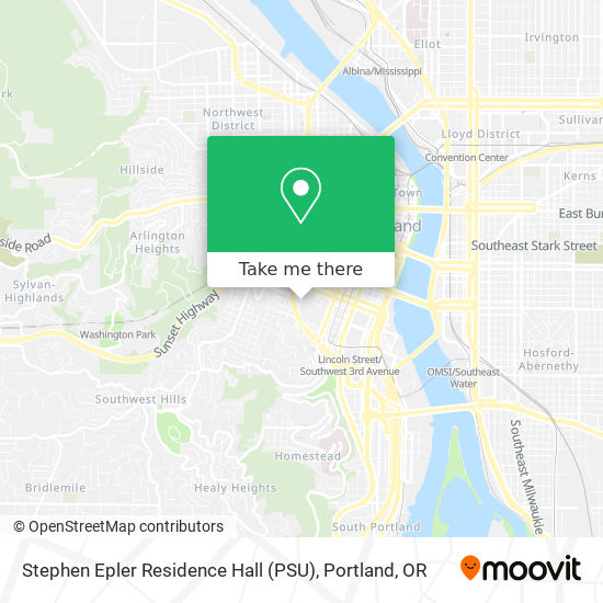 Mapa de Stephen Epler Residence Hall (PSU)