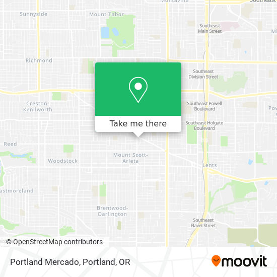 Mapa de Portland Mercado