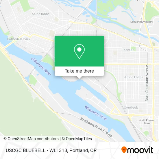 Mapa de USCGC BLUEBELL - WLI 313