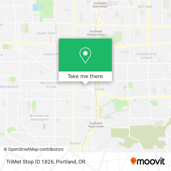 Mapa de TriMet Stop ID 1826