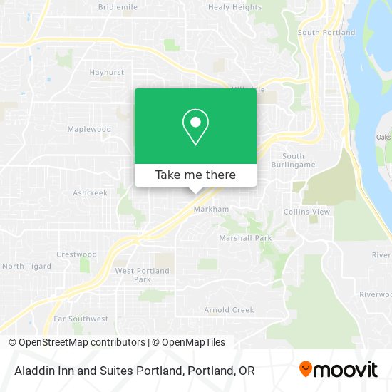 Mapa de Aladdin Inn and Suites Portland