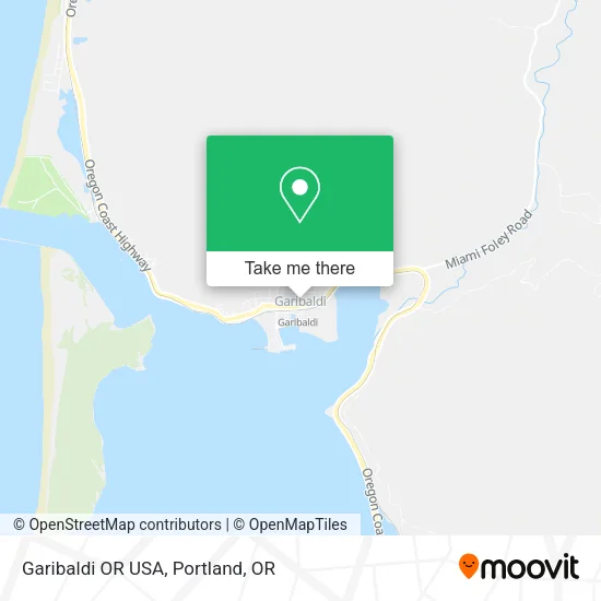 Mapa de Garibaldi OR USA