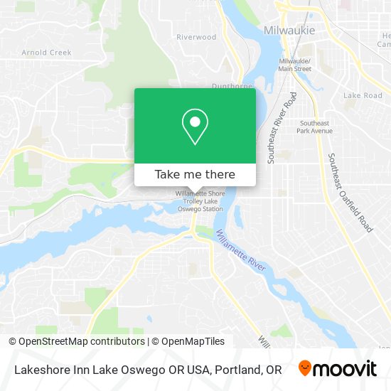 Mapa de Lakeshore Inn Lake Oswego OR USA