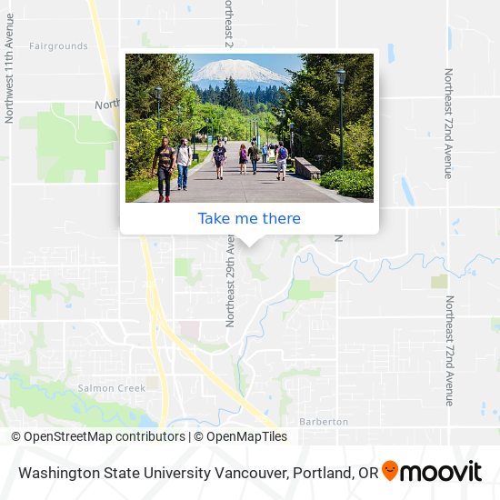 Mapa de Washington State University Vancouver