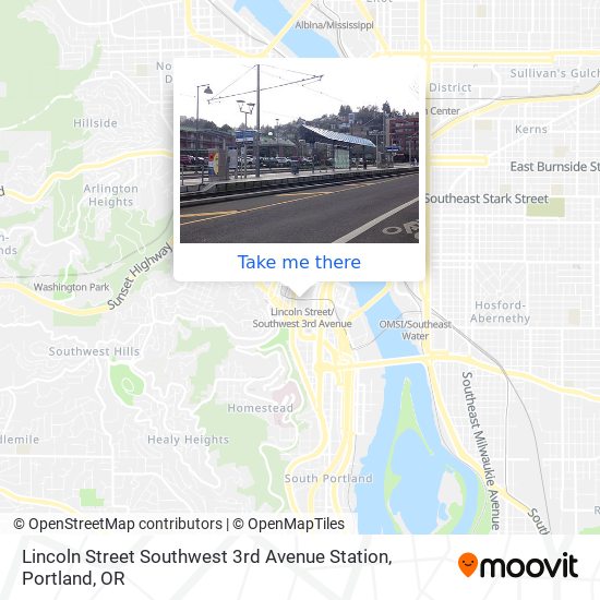 Mapa de Lincoln Street Southwest 3rd Avenue Station