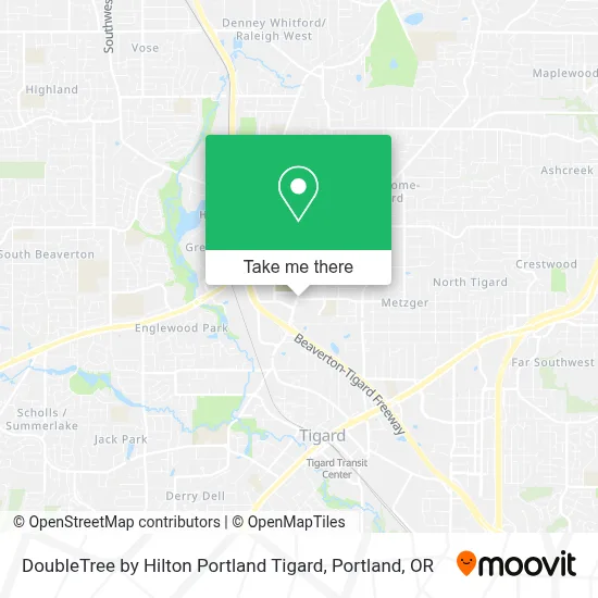 DoubleTree by Hilton Portland Tigard map
