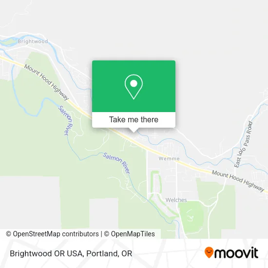 Brightwood OR USA map