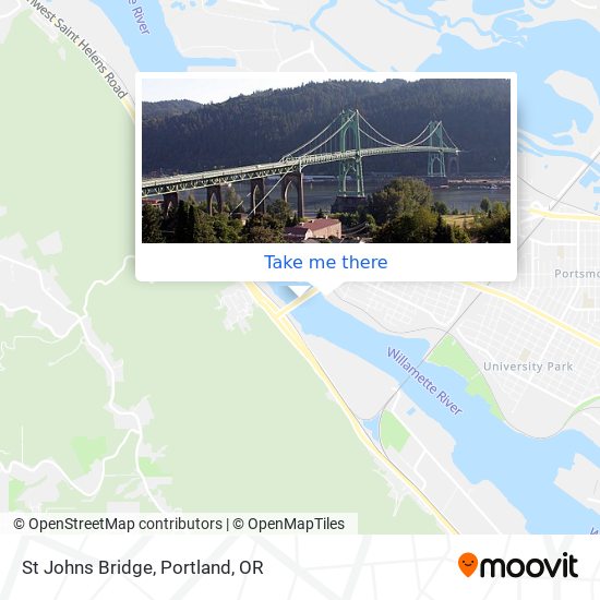 Mapa de St Johns Bridge