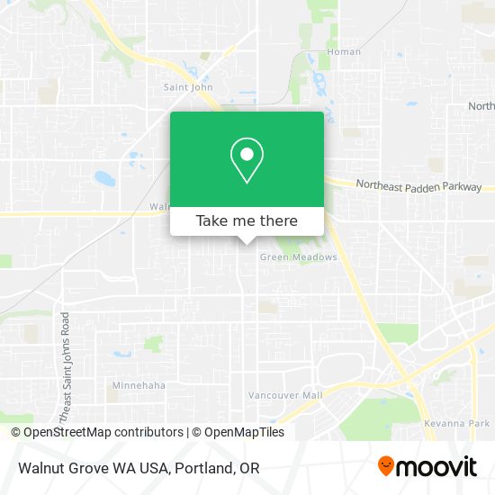 Walnut Grove WA USA map