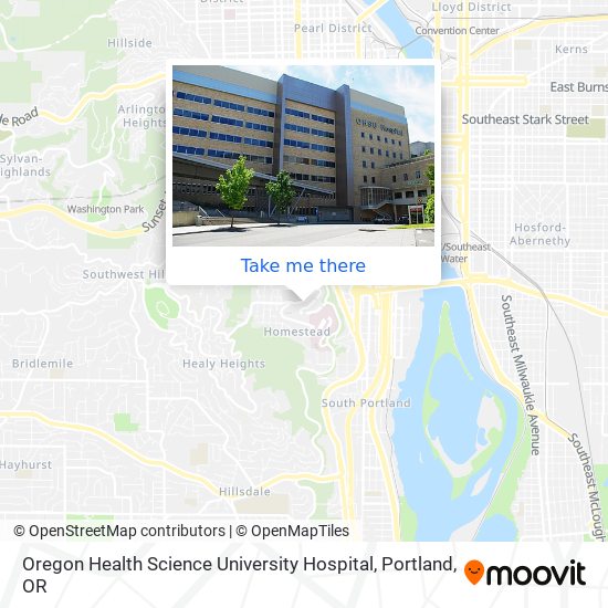 Oregon Health Science University Hospital map