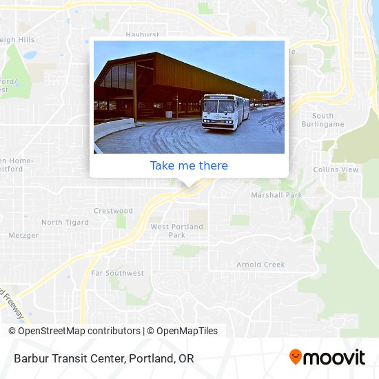 Barbur Transit Center map