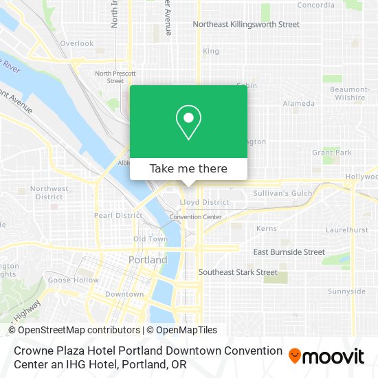 Crowne Plaza Hotel Portland Downtown Convention Center an IHG Hotel map
