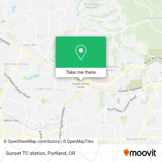 Sunset TC station map