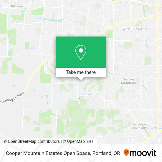 Cooper Mountain Estates Open Space map
