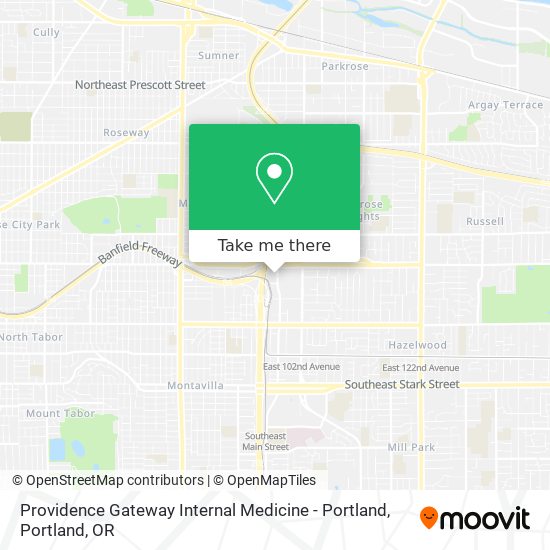 Providence Gateway Internal Medicine - Portland map